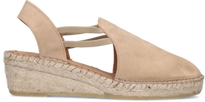 Manfield Dames Beige suède sleehakken