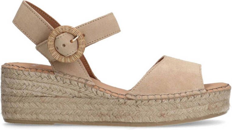 Manfield Dames Beige suède sleehakken