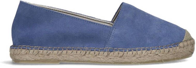 Manfield Dames Blauwe suède espadrilles