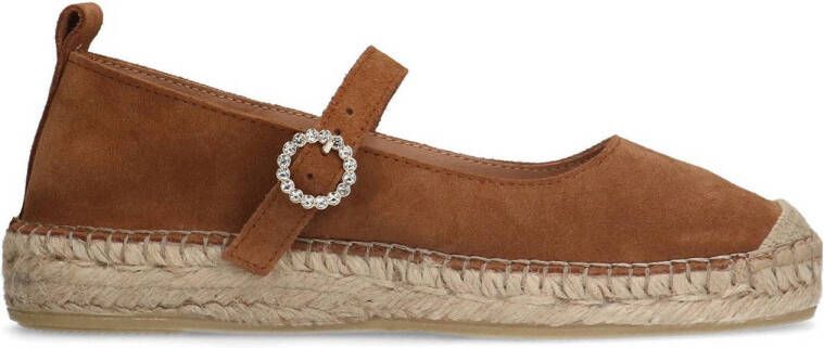 Manfield suède espadrilles cognac