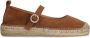 Manfield Dames Cognac suède espadrilles met gesp - Thumbnail 1