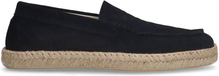 Manfield suède espadrilles donkerblauw