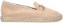 Manfield Dames Beige suède espadrilles met goudkleurig detail - Thumbnail 1