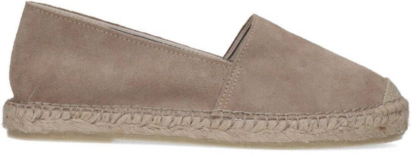 Manfield suède espadrilles taupe