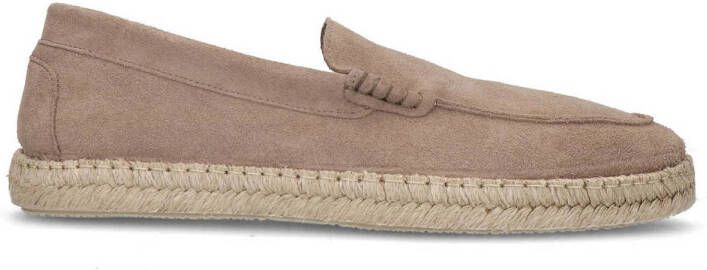 Manfield suède espadrilles taupe