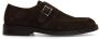 Manfield Heren Donkerbruine suède gespschoenen - Thumbnail 1