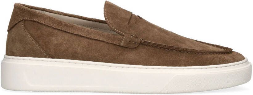 Manfield suede instappers taupe