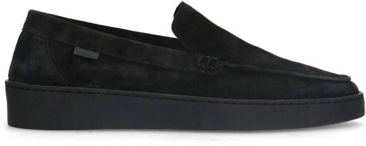 Manfield suede instappers zwart