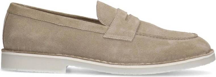 Manfield suède loafers beige