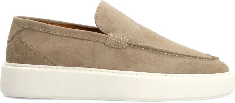 Manfield Heren Beige suède loafers