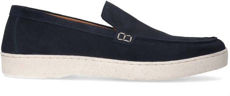 Manfield Heren Navy suède loafers