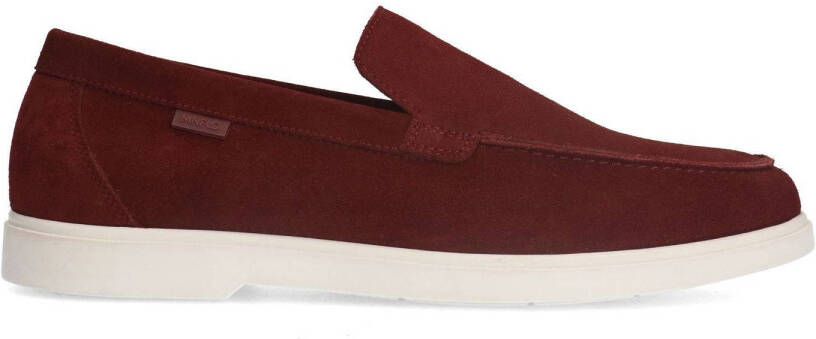 Manfield Heren Burgundy suède loafers - Foto 1
