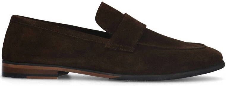 Manfield Heren Bruine suède loafers