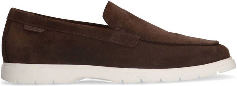 Manfield Heren Bruine suède loafers