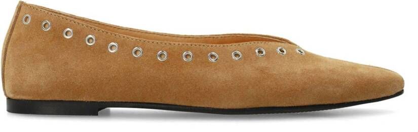 Manfield Dames x Marlien Cognac suède loafers
