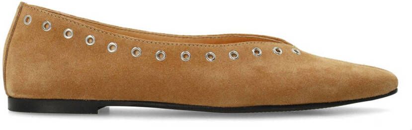 Manfield Dames x Marlien Cognac suède loafers
