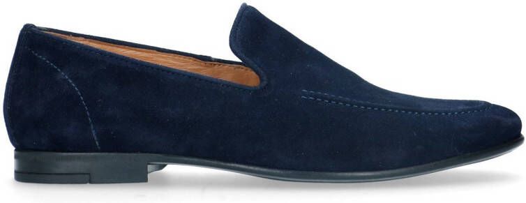 Manfield suède loafers donkerblauw