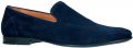 Manfield Heren Blauwe suède loafers - Blauw