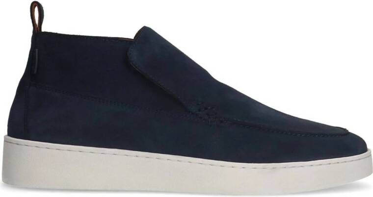 Manfield suède loafers donkerblauw