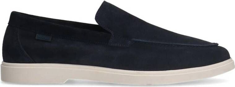 Manfield suède loafers donkerblauw