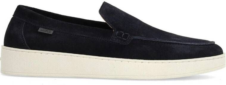 Manfield suède loafers donkerblauw