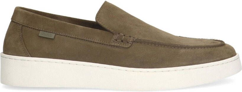 Manfield Heren Khaki suède loafers