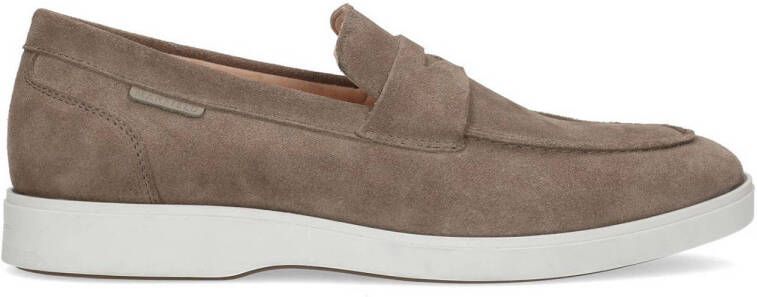 Manfield Heren Taupe suède loafers