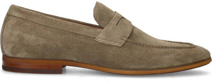 Manfield Heren Taupe suède loafers