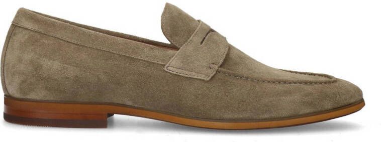 Manfield suède loafers taupe