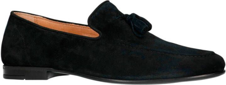 Manfield suède loafers zwart