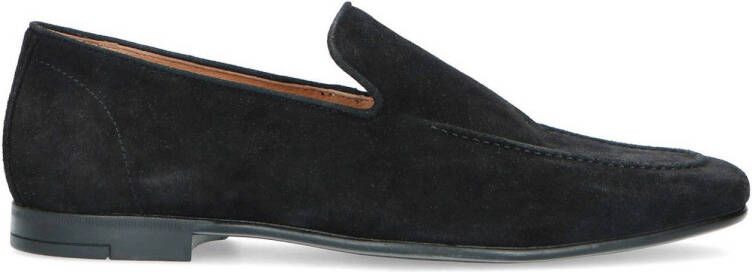 Manfield suède loafers zwart