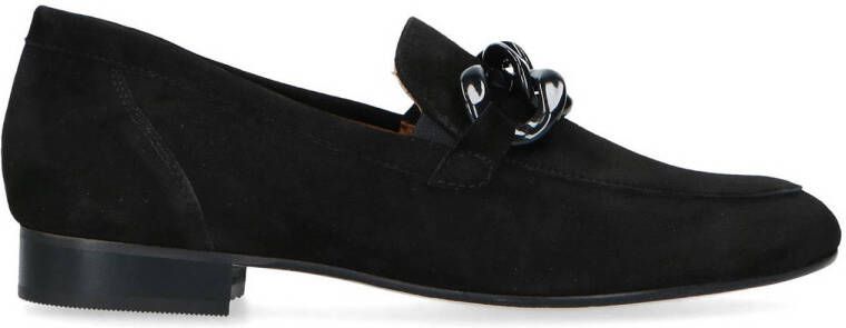 Manfield suède loafers zwart