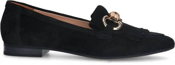 Manfield suède loafers zwart