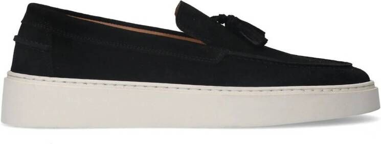 Manfield suède loafers zwart