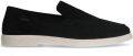 Manfield Heren Zwarte suède loafers - Zwart