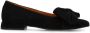 Manfield Dames Zwarte suède loafers - Thumbnail 1