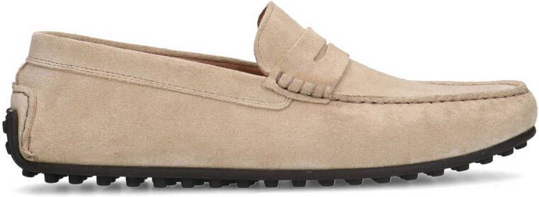 Manfield suède mocassins beige