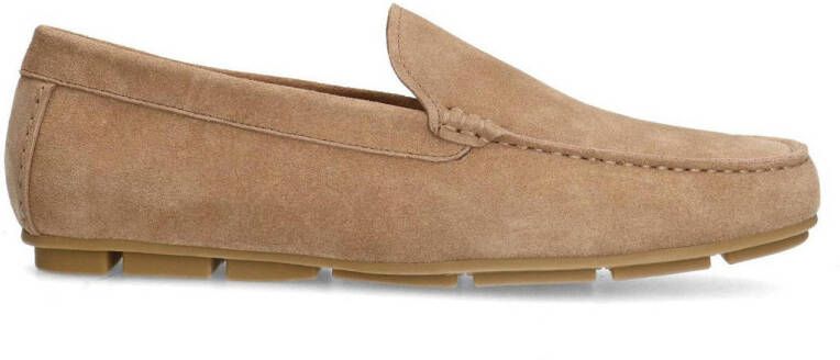 Manfield Dames Taupe suède loafer