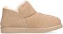 Manfield Dames Hoge beige pantoffels met wollen voering - Thumbnail 1