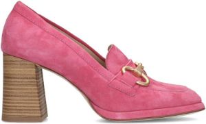 Manfield Dames Roze suède loafer pumps