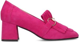 Manfield Dames Roze suède loafer pumps