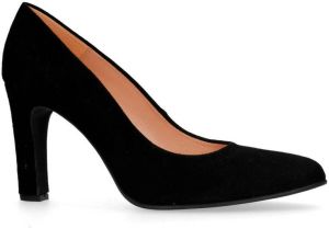 Manfield Dames Zwarte suède pumps