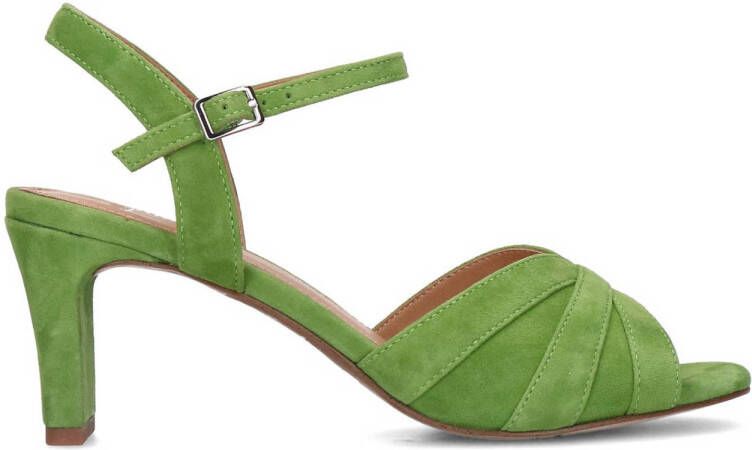 Manfield suède sandalettes groen