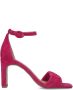 Manfield Dames Roze suède sandalen met hak - Thumbnail 1