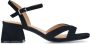 Manfield Zwarte suède sandalen met hak - Thumbnail 1