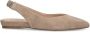 Manfield Dames Beige suède slingback ballerina - Thumbnail 1