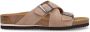 Manfield Heren Beige suède slippers - Thumbnail 1