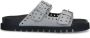 Manfield Dames Grijze suède slippers met studs - Thumbnail 1