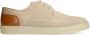 Manfield Heren Taupe suède sneakers met bruine details - Thumbnail 1