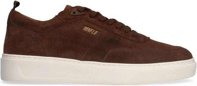 Manfield suède sneakers bruin